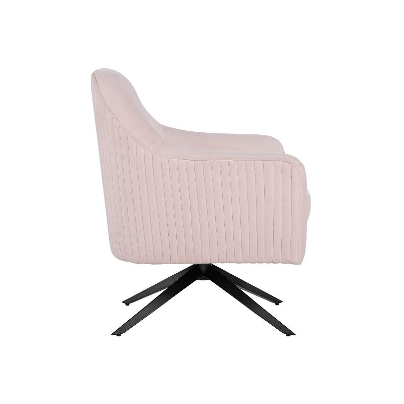 Lifestyle Solutions Fargo Swivel Accent Chair Blush Velvet, 5 of 11