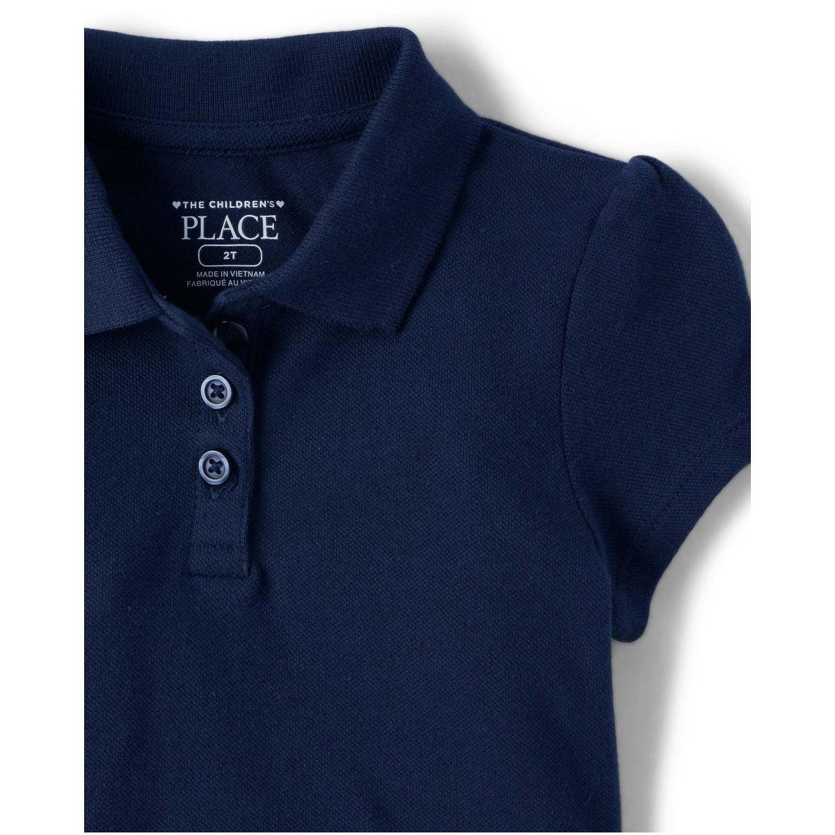 The Children's Place Toddler Girls Uniform Short Sleeve Pique Knit Polo Dress - thumbnail 2
