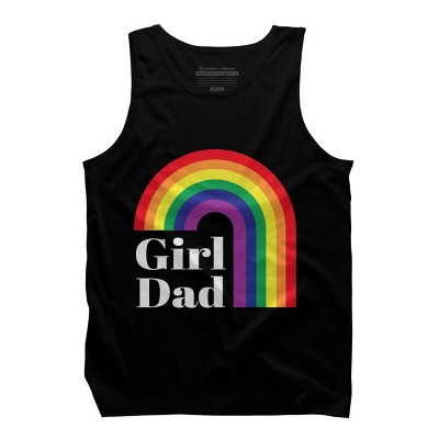 Adult Design By Humans Father's Day Girl Dad Pride Rainbow By KangThien Tank Top