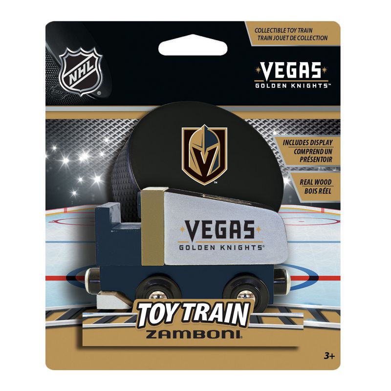 MasterPieces Officially Licensed NHL Las Vegas Golden Knights Wooden Toy Train Engine For Kids, 3 of 6