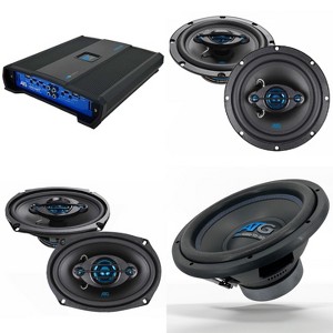 ATG Audio Class A/B Amplifier with 12" Subwoofer Plus Front and Rear Speakers - 1 of 4