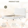 Bed Frame for Kids with Velvet Upholstered Headboard, Cute Low Profile Platform Bed - 2 of 4
