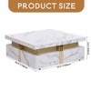 Modern White Square Storage Coffee Table with 4 Drawers  - Leovsnove - 3 of 4