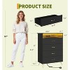Smart 4-Drawer Wood Dresser with LED Lights & Charging Station | App-Controlled Storage Cabinet with USB/AC Outlets for Bedroom, Living Room - 3 of 4