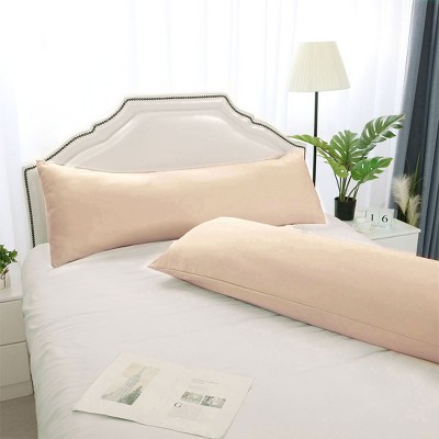 2 Pcs 20"x48" 1800 Series Soft Brushed Microfiber Pillow Cover Khaki - PiccoCasa