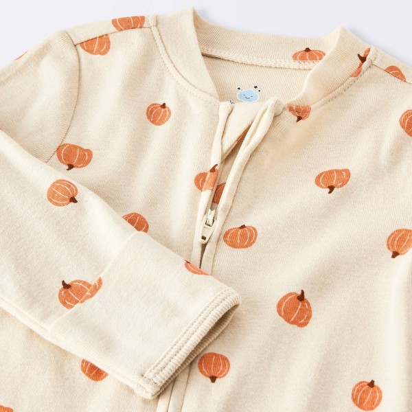 Pijama con Gorro para Dormir y Jugar de Calabaza para Bebé - Cloud Island™ Crema 4