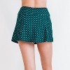 Calypsa Women's Chlorine Resistant High Waisted Mini Swim Skirt With Shorts - 2 of 4