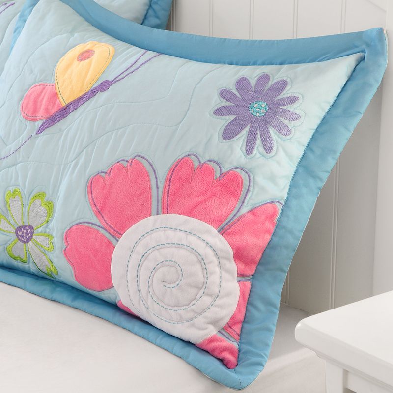 Petal Power Reversible Flower and Butterfly Kids' Quilt Set - Mi Zone, 4 of 6