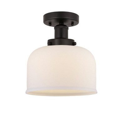 Bell - 1 Light Semi-Flush Mount In Industrial Style-8.25 Inches Tall and 6.5 Inches Wide