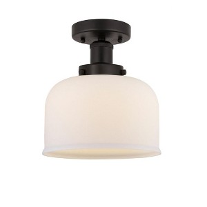 Bell - 1 Light Semi-Flush Mount In Industrial Style-8.25 Inches Tall and 6.5 Inches Wide - 1 of 1