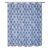 Hazel Shower Curtain Blue/White - Moda at Home: 100% Polyester, Machine Washable, Grommet Top Design - 3 of 3