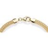 18K Gold Plated 925 Sterling Silver 5mm Mesh Link Chain Bracelet for Women, Made in Italy - 3 of 4