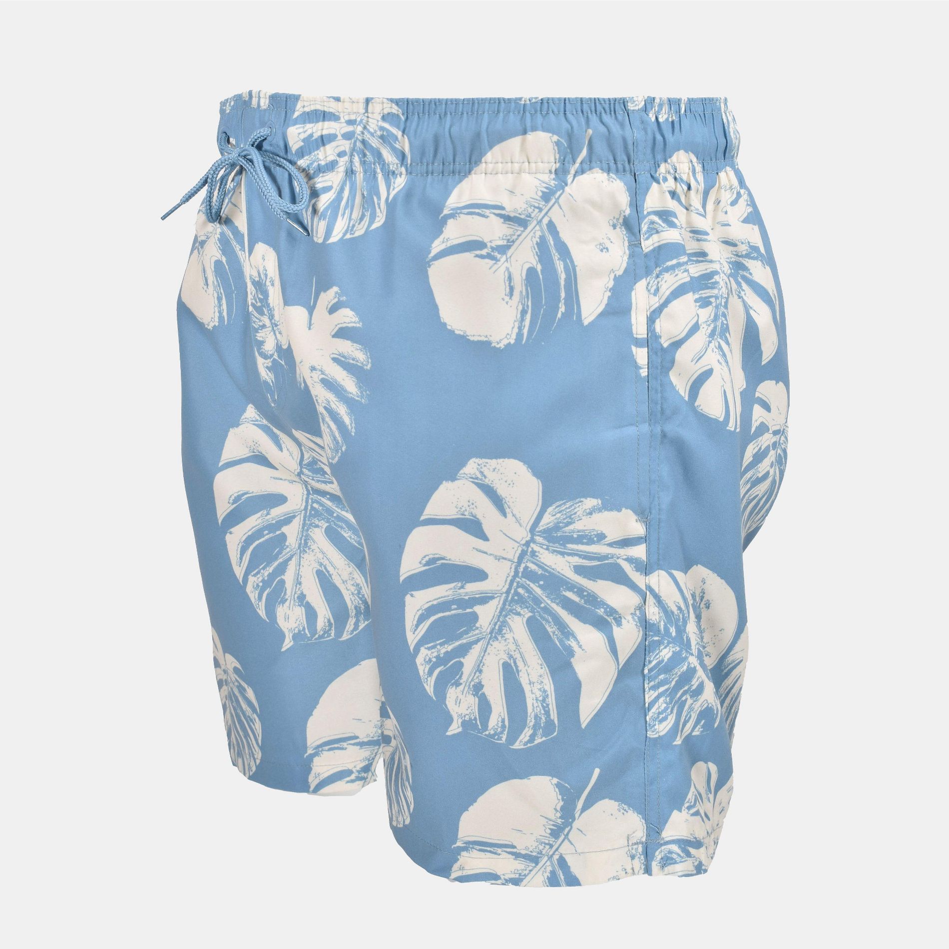 Split Coast Men's 6" Compression Liner Volley Swimsuit | Grey Blue Tropical