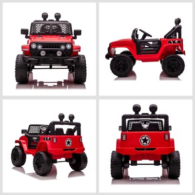 Red 12V Electric Battery Powered Off-Road Truck Toy
