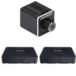 Kicker (2) 51HS8 Hideaway Compact Powered Subwoofer Enclosure with 8-Inch Subwoofer & 51DBRC Dual Amp Bass Remote Bundle - 1 of 4