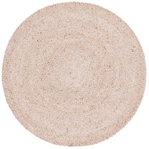 Braided BRD808 Hand Woven Indoor Area Rug - Tan - 4' Round