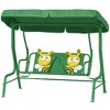 Qaba Kids Patio Swing, 2-Seater Outdoor Porch Swing Bench with Adjustable Canopy, Safety Belt for Patio, Garden, Poolside, Balcony - 4 of 4