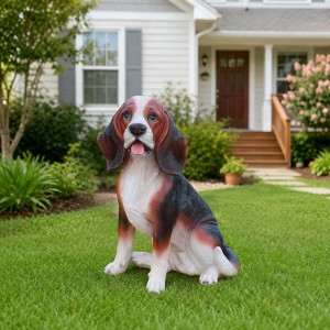 near by us 犬用スリング　nearbyus GDFStudio Larkspur Modern Resin Outdoor Beagle Dog Statue : Target