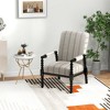 Tangkula Accent Chair Upholstered Armchair w/ Rubber Wood Frame Ergonomic Backrest - 3 of 4