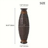 Infurnic Decorative Vases Metal Vases Stunning Vases Vase with Modern Design for Elegant and Versatile Home Decor, Brown, 9.84"*9.84"*40.9" - 3 of 4