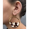 SHINE by Sterling Forever 2.5" Half Circle Resin Dangle Earrings - 2 of 3