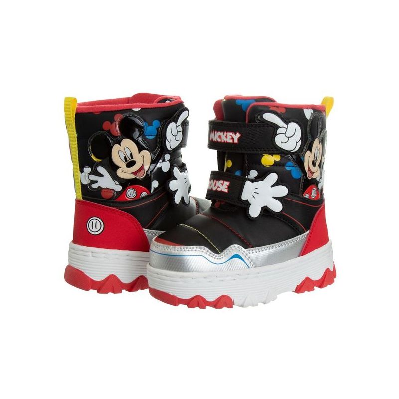 Disney Mickey Mouse Boys Snow Boots - Kids Water Resistant Winter Boots (Toddler/Little Kid), 3 of 8