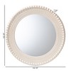 Baxton Studio Grazia Modern Round Beaded-framed Accent Mirror in Pearl White - 4 of 4