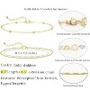 2/3 PCS Gold Waterproof Cuban Link Anklet for Women 14K Gold Plated Non Tarnish Lightweight - 2 of 4