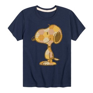 Boys' - Peanuts - Snoopy Patchwork Short Sleeve Graphic T-Shirt - 1 of 4