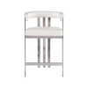 Meridian Furniture,Marcello Cream Vegan Leather Counter Stool, Set of 2 - 3 of 4