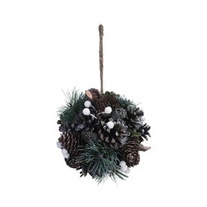 Transpac Pinecone 5 in. Multicolor Christmas Accent Ball - 1 of 2