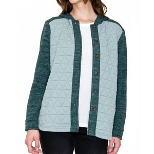 Women's Quilted Contrast Shacket - STACCATO - 1 of 2