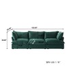 123.9" Cloud Modular Sectional Sofa, Modern Comfy Couch Filled with Down,Wide Deep Seat Couches for Living Room Apartment Lounge Bedroom - 3 of 4