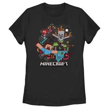 Women's Minecraft Steve and Skeleton T-Shirt