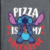 Men's - Lilo and Stitch - Pizza Is My Valentine Long Sleeve Graphic T-Shirt - 2 of 4