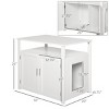LAOTIES Wooden Hidden Cat Litter Box Enclosure,Indoor Litter Box Furniture with Divider and Storage - 3 of 4