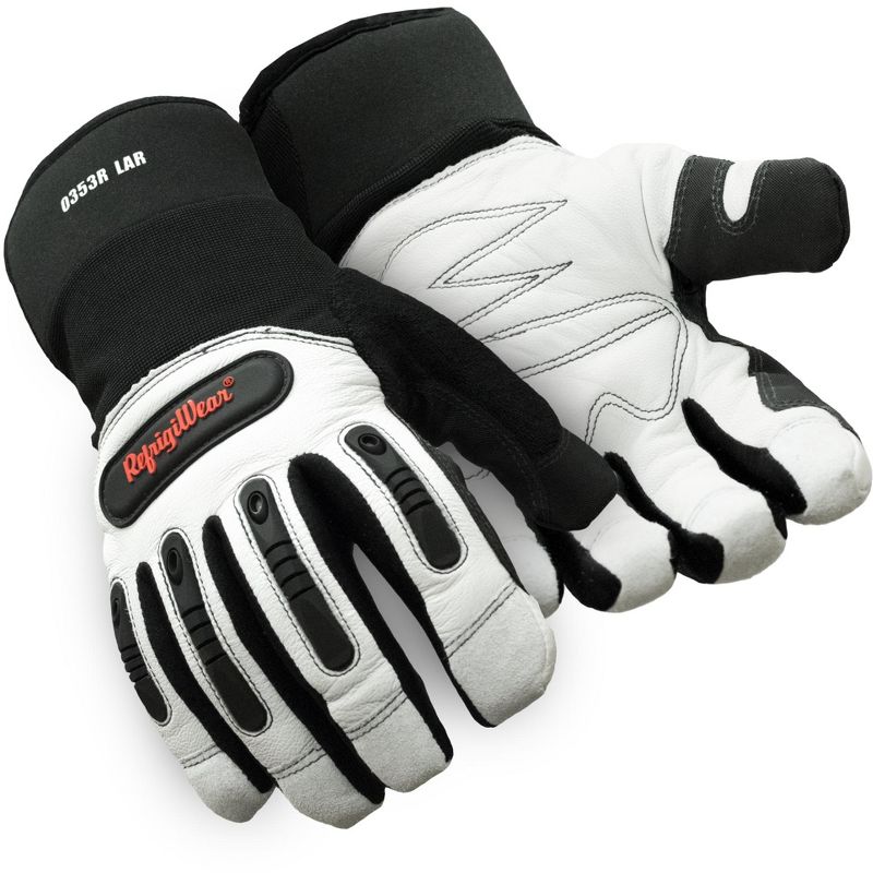 RefrigiWear Fiberfill Insulated Tricot Lined Ergo Goatskin Leather Gloves White, 1 of 7