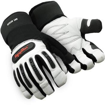 RefrigiWear Fiberfill Insulated Tricot Lined Ergo Goatskin Leather Gloves White
