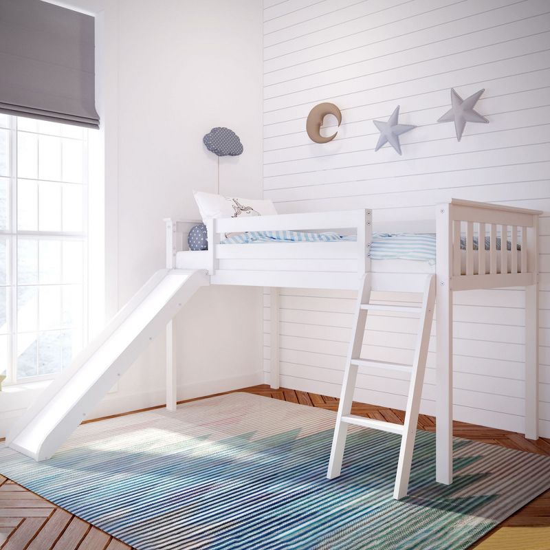 Max & Lily Twin Low Loft Bed with Slide, 2 of 8