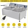 Acekool 11L/3.3Gal Commercial Deep Fryer, 1700W, 6L Baskets, Stainless Steel, Splash Guard for Restaurant, Food Truck, Home Kitchen - 2 of 4