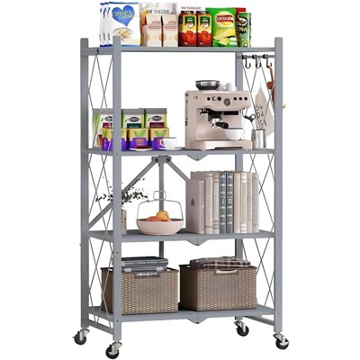 SKONYON Storage Shelves Foldable metal shelves Garage Shelving Units 4-Tier and 5-Tier