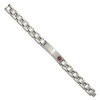 Chisel Stainless Steel Brushed and Polished with Red Enamel Medical ID 8.25" Bracelet - 3 of 4