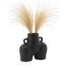 Sagebrook Home 6" Half Body Vase - Contemporary Abstract Black Ceramic Body Shaped Flower Vase - Unique Decorative Table Accent For Home or Office - 4 of 4
