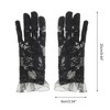 Unique Bargains Women's Lace Rose Sunblock Mittens Black 1 Pair - 3 of 4