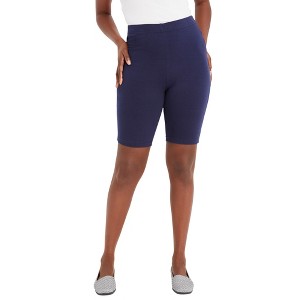 Jessica London Women's Plus Size Everyday Stretch Cotton Bike Short - 1 of 4