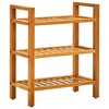 vidaXL Shoe Rack Shoe Storage Organizer Shoe Shelf for Closet Solid Oak Wood - 19.7" 23.6" - 2 of 4