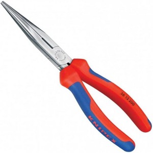 KNIPEX Precision Long Nose Pliers with Cutter Multi-Component Grip 8 Inches : KNIPEX - 1 of 4