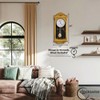 Clockswise Vintage Grandfather Wood-Looking Plastic Pendulum Decorative Battery-Operated Wall Clock - 2 of 4