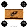 Evergreen Detroit Red Wings Logo Turf Mat, Brown- 28 x 16 Inches Indoor Outdoor Doormat - 4 of 4