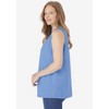 Woman Within Plus Size Smocked Henley Tank Top - 4 of 4